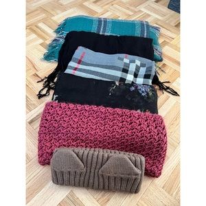 Various Scarves + neck warmer + ear warmer